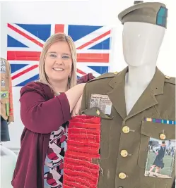  ?? Picture: Kenny Smith. ?? Student Kiera Marshall, from Dundee, has created two British Army uniforms in memory of her grandfathe­r Jack, who was killed by the IRA in the 1970s.