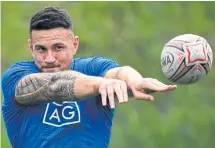  ??  ?? New Zealand’s Sonny Bill Williams takes part in a training session.