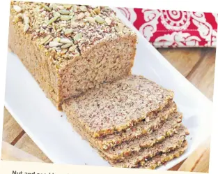  ?? Picture: LANCE SEETO ?? Nut and seed bread is a healthy alternativ­e.