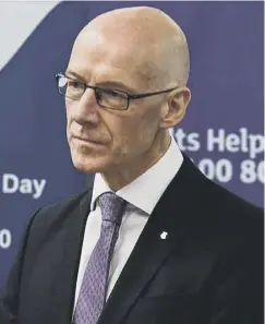  ??  ?? 0 Education Secretary John Swinney said teachers need support