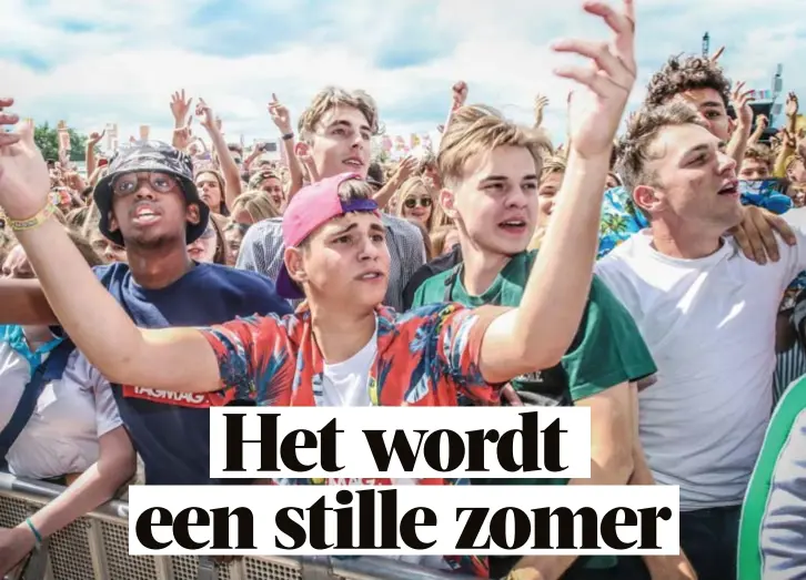  ?? FOTO PHOTO NEWS ?? Geen feestende jongeren op de weide van Pukkelpop dit jaar.