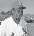  ?? 2011 USA TODAY SPORTS PHOTO ?? Hall of Famer Lou Brock will be fitted for a prosthetic leg.