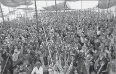  ?? MANOJ DHAKA/HT ?? Jat protesters in Rohtak, Haryana, March 17