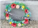  ?? ?? A wreath from ex-prisoners of war.