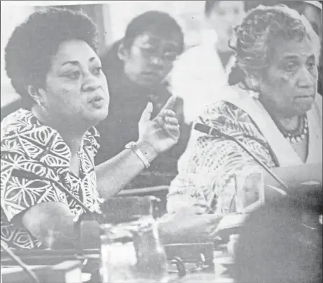  ?? Picture: FT FILE ?? Ronina Fa’atauva’aVavatau of Samoa addresses the workshop.