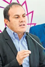  ??  ?? TRUJILLO Cuauhtémoc Blanco acusó a los diputados de afectar su proyecto/FROYLÁN