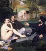  ??  ?? A modern scandal: Edouard Manet’s Le Dejeuner Sur l’Herbe from 1863