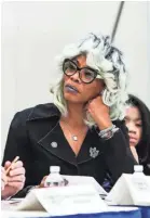  ??  ?? Dr. Sharon Griffon, school board member, listens during the Memphis Shelby County Education Associatio­n's spring education forum at the MSCEA building on April 14. BRAD VEST/THE COMMERCIAL APPEAL