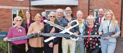  ?? ?? ●●TV’s David Harper at the opening of John Percyvale Court and Kings Scholars Court