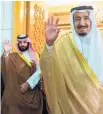  ??  ?? Mohammed bin Salman ( left) has remained close to the side of his father, King Salman.