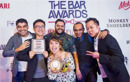  ??  ?? Bar Trigona of Four Seasons Hotel picked up the awards for Best New Bar and Best Hotel Bar.