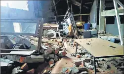  ?? PTI ?? A building damaged by the 5.3-magnitude earthquake in Mizoram on Monday.