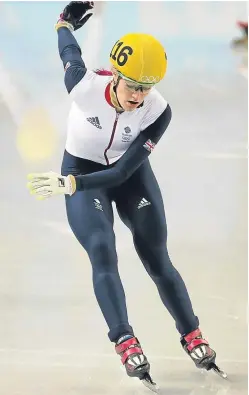  ?? Picture: PA. ?? Elise Christie: flying the flag for winter sports at the BBC’s Sports Personalit­y of the Year awards.