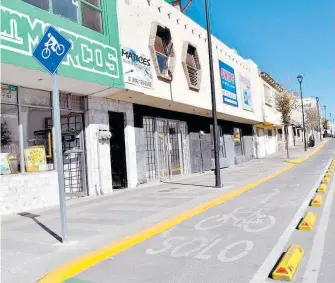  ?? ARCHIVO: PABLO RODRÍGUEZ ?? Corredor de ciclovía en el centro de la ciudad