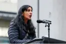  ?? Photograph: Jennifer Buchanan/AP ?? Kshama Sawant in Seattle last year.