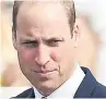  ??  ?? SOLEMN Prince William