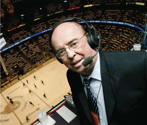  ?? FILES ?? Hockey Night in Canada announcer Bob Cole will call his final game on the last Saturday night of the season, when the Maple Leafs visit Montreal.