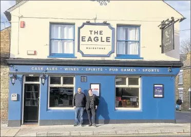  ?? ?? Gary and Claire Banfield outside The Eagle pub, in Brewer Street, Maidstone