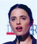  ?? (Marc Israel Sellem/The Jerusalem Post) ?? AYELET SHAKED