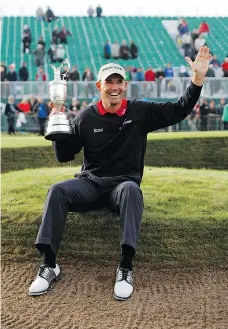  ?? MATT DUNHAM/THE ASSOCIATED PRESS ?? Ireland’s Padraig Harrington knows all about the perils that come with trying to win a British Open title at Scotland’s notorious Carnoustie; he achieved just that in 2007.