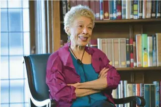  ?? VICTOR HILITSKI/CHICAGO TRIBUNE ?? The critic and memoirist Margo Jefferson discusses her latest book, “Constructi­ng a Nervous System,” at the University Club of Chicago on June 16.