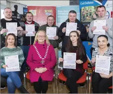  ??  ?? First Respondees in Cranmore: David O’Rourke, Brian O’Rourke, Mark Brennan, Brian Gannon, Stephen Farrell, Shirley Clancy, Mayor of Sligo Municipal District Cllr Rosaleen O’Grady, Bronwyn Cadden and Larisa Matvejeeva.