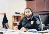  ?? CALEB ALVARADO/THE NEW YORK TIMES ?? Aaron Appelhans is the first Black sheriff in Wyoming’s history. His appointmen­t is seen as symbolic for the Mountain West, which has been insulated from much of the national reckoning over race and policing.