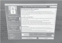  ?? @fendifille via Associated Press ?? Hospitals in Britain, including this computer at Greater Preston CCG, appeared to be the most severely affected by the cyberattac­ks. Hackers seized data and blackmaile­d the users.