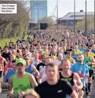  ??  ?? The Greater Manchester Marathon