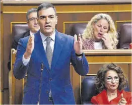  ?? David Castro ?? El presidente del Gobierno, Pedro Sánchez, ayer en el Congreso.