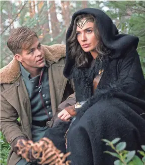  ?? WARNER BROS. ?? Chris Pine is Steve Trevor, opposite Gal Gadot’s Wonder Woman.