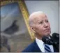  ?? PETE MAROVICH THE NEW YORK TIMES ?? President Joe Biden speaks to reporters at the White House on Friday.