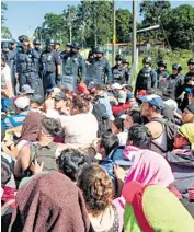  ??  ?? En Chiapas ya no entró la quinta caravana/especial