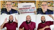  ?? THE WASHINGTON POST ?? Geoff Edgers and Common talk on Edgers’s weekly Instagram Live show, “Stuck With Geoff.”