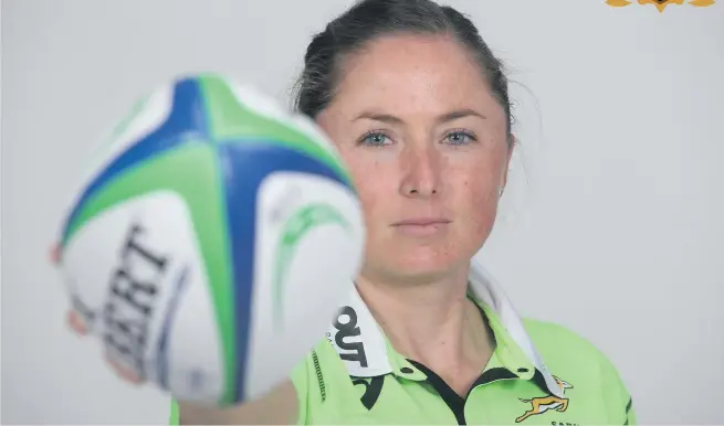  ?? Pictures: Gallo Images ?? GOING PLACES. Aimee Barrett-Theron has made massive strides as a rugby referee, both in the men’s and women’s game, in 2018.