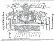  ?? CHICAGO TRIBUNE ?? A drawing printed on Dec. 13, 1896, in the Chicago Tribune shows the design for a new Chinese temple headed by Wong Chin Foo. Adherents of the short-lived temple followed the teachings of Confucius.