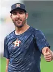  ?? TROY TAORMINA, USA TODAY SPORTS ?? Right-hander Justin Verlander brings 183 career wins to the Astros.