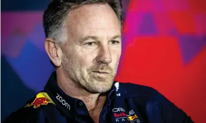  ?? Photograph: Hollandse Hoogte/REX/Shuttersto­ck ?? Red Bull team principal Christian Horner during a press conference on the second day of testing in Bahrain.