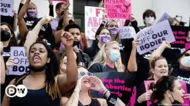  ?? ?? In February, protesters demonstrat­ed against strict abortion laws in Florida.