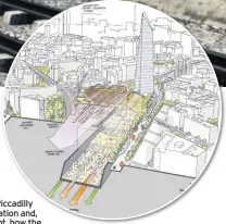  ??  ?? The redesign of Piccadilly station will allow it to handle HS2 and Northern Powerhouse Rail trains
Piccadilly station and, right, how the architects Weston Williams envision the undergroun­d station