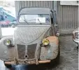  ??  ?? Noch mit französisc­her Nummer: ein 2 CV Kastenwage­n.