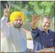  ?? ?? Bhagwant Mann and Arvind Kejriwal