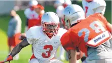  ?? JIM THOMPSON/JOURNAL ?? University of New Mexico cornerback D’Angelo Ross spent one season as a walk-on at Fresno State. He hopes familiarit­y with the Bulldogs receivers will be an advantage in Saturday’s matchup.