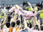  ?? MATIAS J. OCNER mocner@miamiheral­d.com ?? Lionel Messi and Inter Miami — seen after winning the Leagues Cup — will play preseason games in Asia.