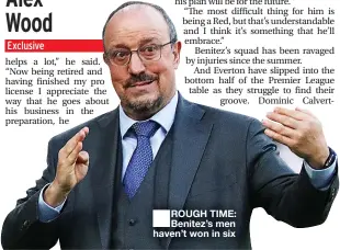  ?? ?? ROUGH TIME: Benitez’s men haven’t won in six