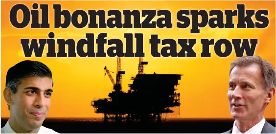  ?? ?? Tough choices: The Prime Minister and his Chancellor Jeremy Hunt seek to raise enough tax to avoid savaging public spending