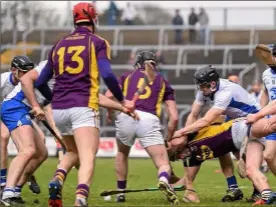  ??  ?? Wexford’s ability to emerge from the midfield rucks with possession will be crucial in establishi­ng a foothold.