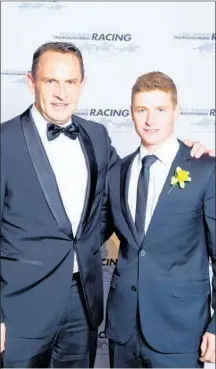  ?? Photo / Supplied ?? Chris Waller (left) and James McDonald pictured at the 2015 Horse of the Year Awards.