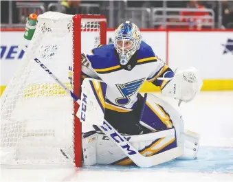  ?? PATRICK SMITH/GETTY IMAGES ?? Jordan Binnington could start for Team Canada at the 2022 Winter Olympics if he proves he’s more than just a flash in the pan, Michael Traikos writes.