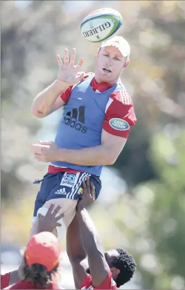  ?? Picture: CARL FOURIE GALLO IMAGES ?? FAVOURITE SON: Schalk Burger takes a lineout ball during a Stormers training session in Bellville yesterday. Burger got a tremendous ovation at Newlands when he came on against the Sharks.